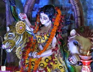Colourful statue of the deity